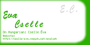 eva cselle business card